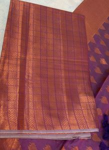 Purple Banarasi Set with Copper Zari