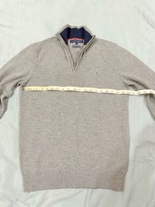 Tommy Hilfiger Quarterzip 100% Lambswool Sweater