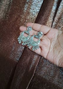 Silver Jhumka Earrings