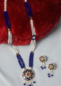 New Long Set Blue Crystal Beads