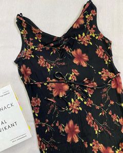 Black Floral Party Dress