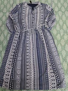 Patterned Midi Dress