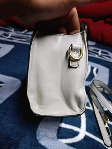 Cat Handle Structured Satchel Bag