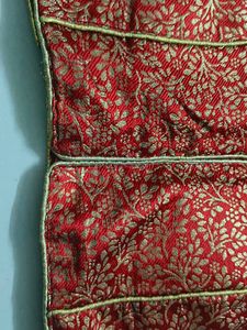 Red &amp; Gold Brocade Blouse