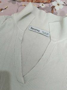 Cute Ribbed Long Sleeve Top