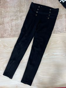 Zara Basic Waist 30 Black Jeggings