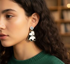 Panda Drop Earrings