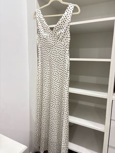 Zara Satin Polka Dress