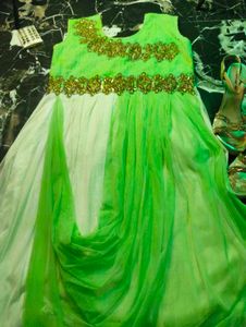Green Embroidered Dress💚