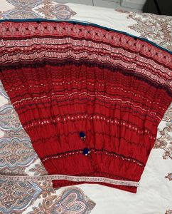 Boho Chic Red Patterned Skirt