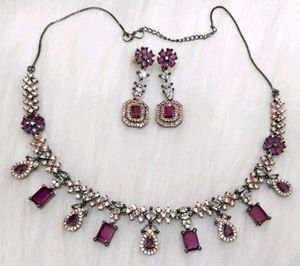 American Diamond Ad Jwellery Set
