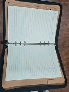 Leather Zip Diary With In Built Calculator