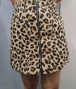 Leopard Print Mini Skirt