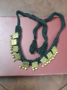 Black Braided Tribal Necklace