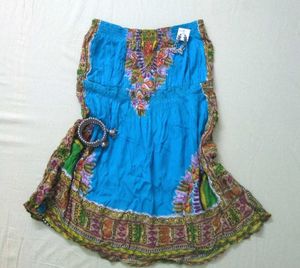 Boho Blue Printed Tube Top 💙