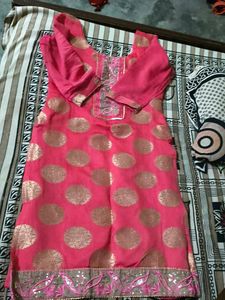 Pink &amp; Gold Kurta