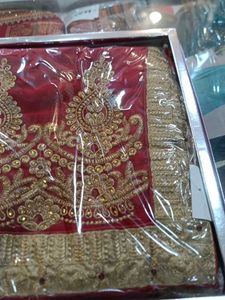 Elegant Red &amp; Gold Saree