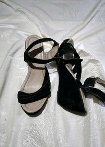 Black Blocked Heels
