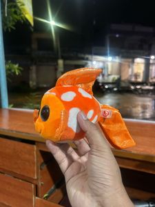 TY Beanie Boos SAMI the Orange &amp; White Fish Glitte