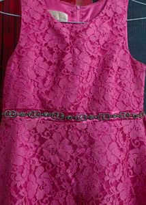 Pink Lace Party Dress for Girls