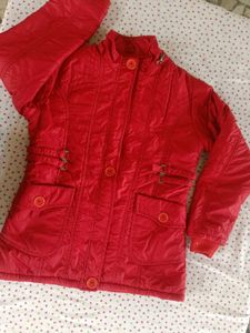 Red Puffer Jacket - Women&#39;s