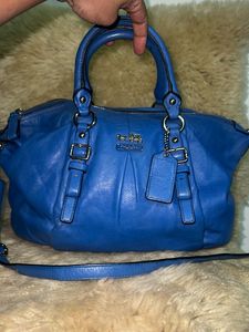 Coach Blue Leather Satchel