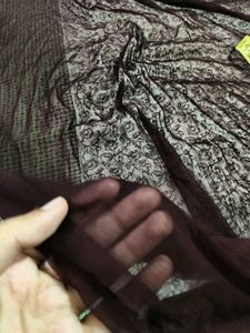 Brown Georgette Dupatta