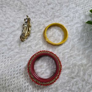 Bangles &amp; Hair Pin