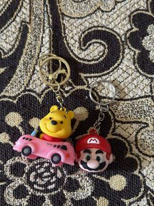 Winnie the Pooh &amp; Mario Keychain