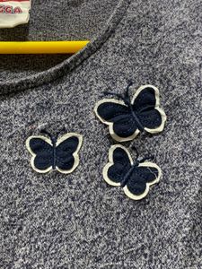 Cute Top with Butterflies &amp; High Low Pattern