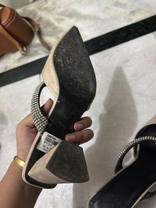 Elegant Rhinestone Mules
