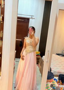 Strapless Embroided Stylish Gown🌸❤️🌼