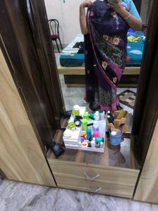 Purple Pink Flower Work Saree.