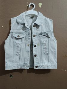 Light Wash Denim Vest