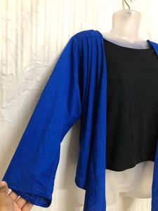 Navy Blue Long Sleeve Top