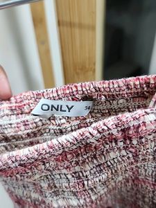ONLY Checked Slim Fit Flared Top