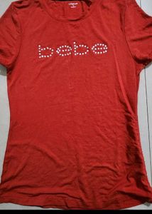 Bebe Red Hot Slim Fit T Shirt