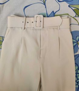 Zara Belted High-Waisted Trousers