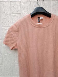 New With Tag H&amp;M Korean Ribbed Knit Top