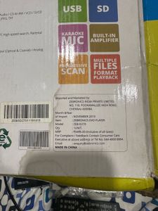 Zebronics ZEB-D270 Multimedia dvd player unused