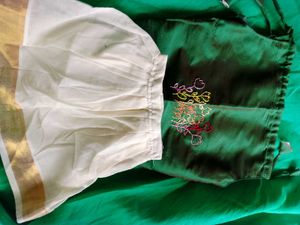 Green Embroidered Dress