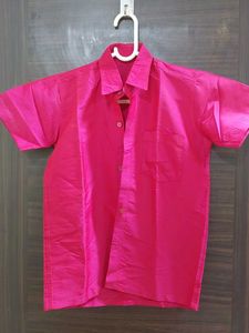 Hot Pink Short Sleeve Shirt