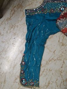 Teal Embroidered Salwar Suit