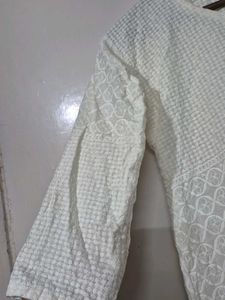 Elegant White Cotton Kurta