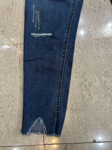 Ripped Dark Wash Denim Jeans