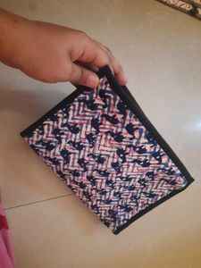 Grey Makeup Pouch And Elephant Print 3 Compartment