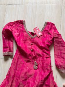 pink anarkali dress