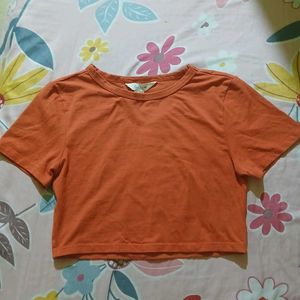 Orange Cropped Tee