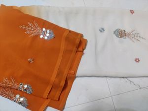 Excellent Mirror Work Saree