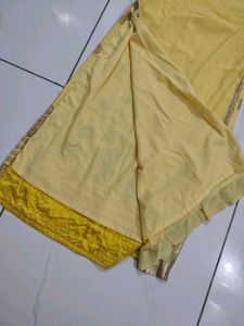 yellow embroidery kurta set